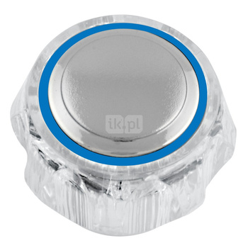 Pokrętło baterii przeźroczyste, kolor pierścienia niebieski