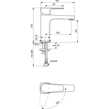Bateria umywalkowa CERAFINE D