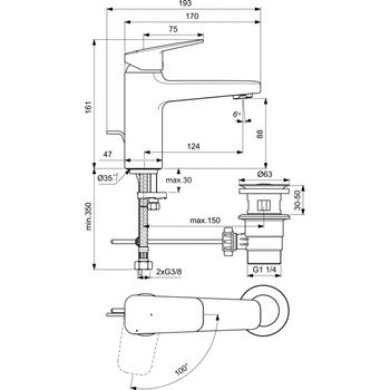 CERAPLAN BATERIA UMYWALKOWA H90 RTD BS PU/PL 5L