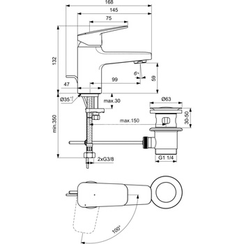 CERAPLAN BATERIA UMYWALKOWA H60 RTD BS PU/MT 5L