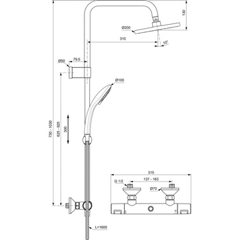 CERATHERM FLEX T25 System natryskowy