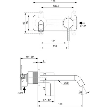 JOY BATERIA UMYWALKOWA B-IN 18O KIT2 SILV ST
