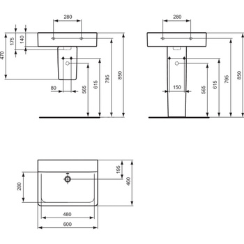 CONNECT CUBE UMYWALKA 60X46 B/O