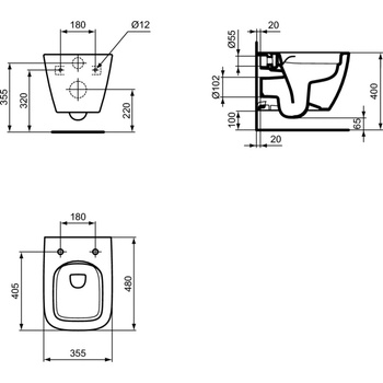 IS I.LIFE S Miska wisząca HF RL+ BXD