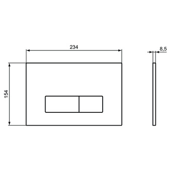 OLEAS PRZYCISK SPŁUK M2 SMARTFLUSH CHROM