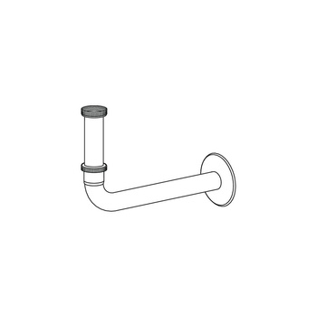 Chromowany łuk przyłączeniowy do stelaża montażowego pod umywalkę z syfonem podtynkowym TECE profil