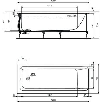 CONNECT AIR WANNA 170X70 Z PANELAMI