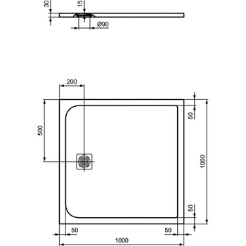 ULTRAFLAT S BRODZIK 100X100 JET BLK
