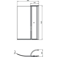 CONNECT AIR EKRAN WANNOWY Z MINI DRZWIAMI