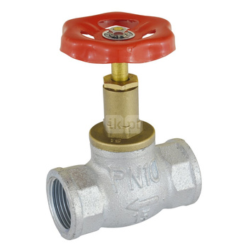 Zawór wodny FERRO Zaporowy prosty grzybkowy, żeliwo GW 1 1/2'' x GW 1 1/2''