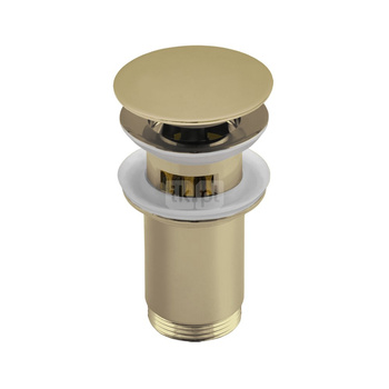 Zestaw odpływowy do umywalki PERFEXIM SPPMWK06OP złoty 2 3/4'', przycisk duży okrągły płaski
