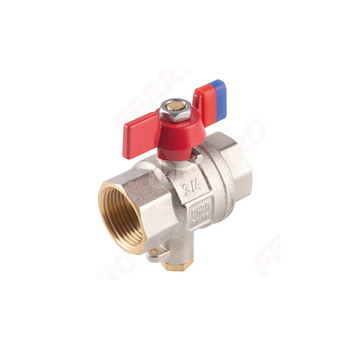 Zawór kulowy FERRO F-Power z przyłączem M10x1 do montażu czujnika temperatury 3/4'' GW, uchwyt: motylek