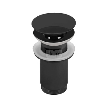 Zestaw odpływowy do umywalki PERFEXIM SPPMW03OW czarny mat 2 3/4'', przycisk duży okrągły wypukły