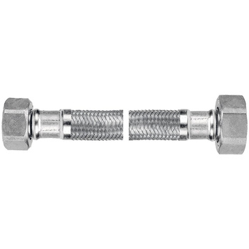Wąż przyłączeniowy elastyczny FERRO z oplotem (stal), GW x GW, 3/4'' x 3/4'', długość 40 mm