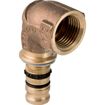 Kolano 90' GEBERIT Mepla, brąz, 1/2'' x 16 mm (GW x na wtyk)