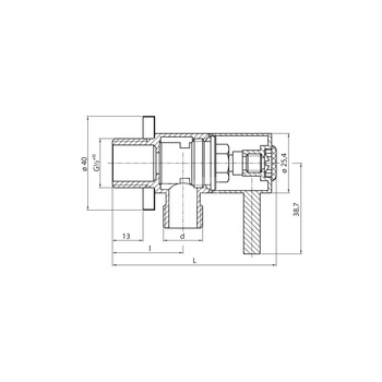 Zawór wodny PERFEXIM PHA-052 gz 1/2'' x gz 3/8''