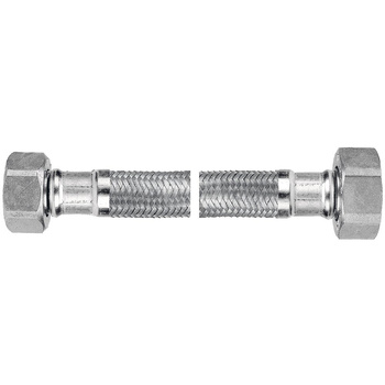 Wąż przyłączeniowy elastyczny FERRO z oplotem (stal), GW x GW, 3/8'' x 3/8'', długość 20 mm