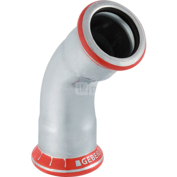 Kolano 45' GEBERIT Mapress C-Stahl, stal (Ocynk galwaniczny/elektrolityczny) (ocynk), 66.7 mm, DN 65 x 66.7 mm x DN 65 (mufa zaprasowywana x mufa zaprasowywana), (głębokość: 42 mm) z uszczelką