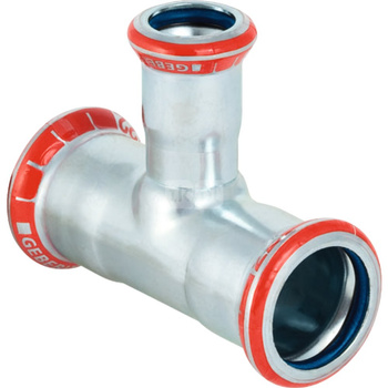 Trójnik GEBERIT Mapress C-Stahl FKM redukcja 90' stal (ocynk) 35 mm x 18 mm x 35 mm MZ