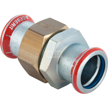 Śrubunek hydrauliczny GEBERIT Mapress C-Stahl FKM stal mz 42 mm z pierścieniem zacinającym