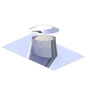 Przejście dachowe 5-15 st. aluminiowe z kołnierzem fi80mm