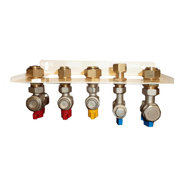 LISTWA PRZYŁĄCZENIOWA Z ZAWORAMI KĄTOWYMI I FILTRAMI SIATKOWYMI DO KOTŁÓW DWUFUNKCYJNYCH