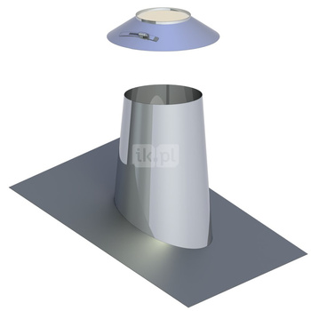 Przejście dachowe 16-25 st. z płaszczem ołowianym i kołnierzem fi80mm