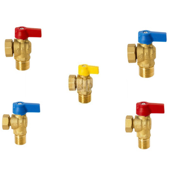 Zawór kulowy QIK 1/2'' GW x GZ kątowy, uchwyt: rączka (niebieska)