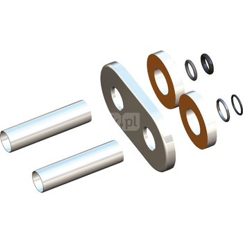 Osłona do rur, chrom, L x H: 105 x 8 mm