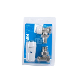 PHA-027 Komplet termostatyczny z nastawą 1/2" kątowy  