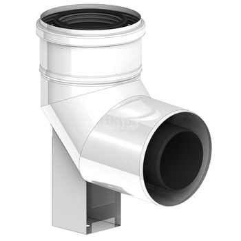 Kolano z podporą ekonomic z uszczelką 100/150