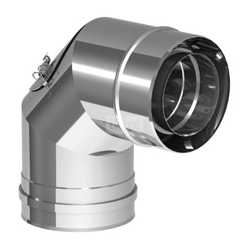 Kolano 90st. fi130/200mm z rewizją z króćcami pomiarowym