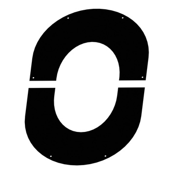 Osłona przejścia przez ścianę fi200mm 41-45st. RAL9011MB