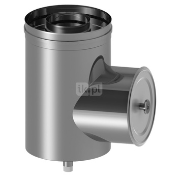 Podstawa komina z odwodnieniem i rewizją JEREMIAS CLV262 stal nierdzewna fi 140/280