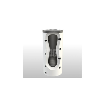 Zbiornik buforowy stojący ELEKTROMET WGJ-B pojemność 400 l z wężownicą, izolacja: pianka polistyrenowa, kolor: czarny