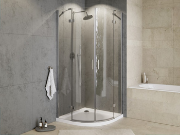 Kabina VIVA PÓŁOKRĄGŁA 90 x 90 x 195 szkło przejrzyste - Besco