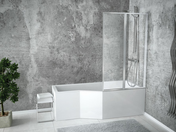 Wanna INTEGRA 150X75 LEWA + PARAWAN 2-SKRZYD -BESCO