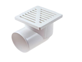 Kratka ściek boczna 15x15 DN 110 szara plastik -AKCES