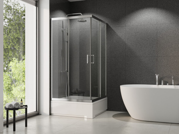 Kabina kwadrat MODERN 90x90x165 szkło TRANSP.-BESCO