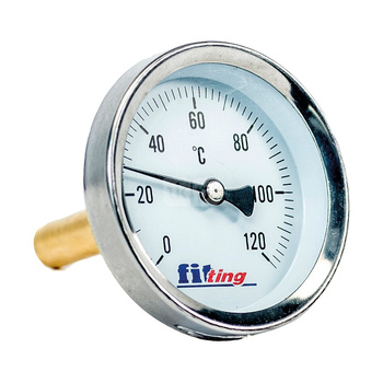 Termometr bimetaliczny axialny 63mm g 1/2" L=40mm