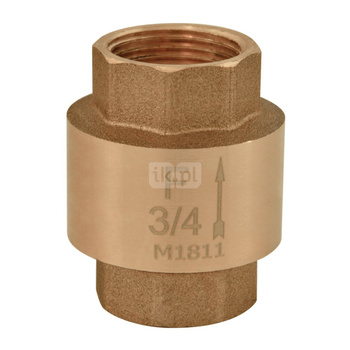 Zawór zwrotny FERRO z elementem zamykającym z tworzywa - 2 1/2'', Gwint wewnętrzny, PN 10, 100'C