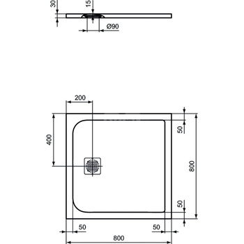ULTRAFLAT S BRODZIK 80X80 BC SAND