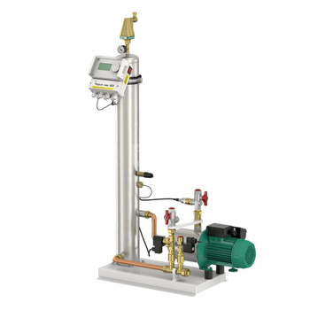 Automat do odgazowania i napełniania Wilo-Tagus vac 20 w celu zapewnienia wysokiej jakości przetłaczanego medium dzięki centralnemu odgazowaniu zarówno medium systemowego, jak i uzupełnianego