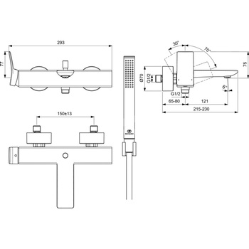 CONCA BATERIA WANNOWO-NATRYSKOWA EXPSD W/ACC BR GUNM