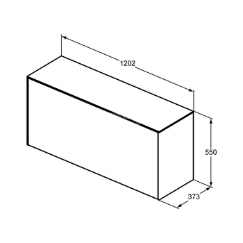 CONCA SZAFK 120X37X55 1 DR+WTOP NOC LTOK