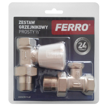 Zestaw grzejnikowy prosty 1/2"