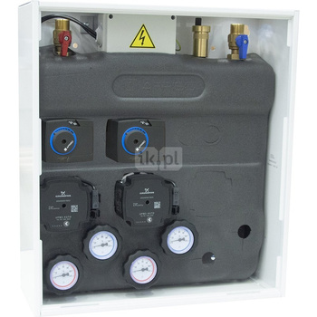 Grupa pompowa AFRISO PrimoBox AZB 455 GZ x GW 3/4'' x 3/4'', z zaworem mieszającym, z izolacją, z siłownikiem arm 141