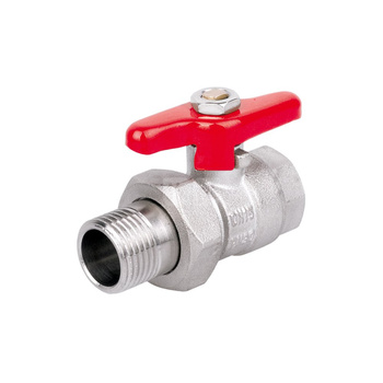 Zawór kulowy PERFEXIM PHA-005/SM mosiądz niklowany, PN30 3/4'' gz x gw, uchwyt: pokrętło