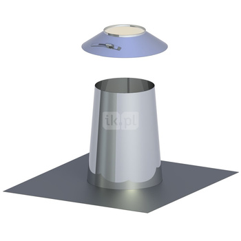 Przejście dachowe płaskie z kołnierzem fi80mm