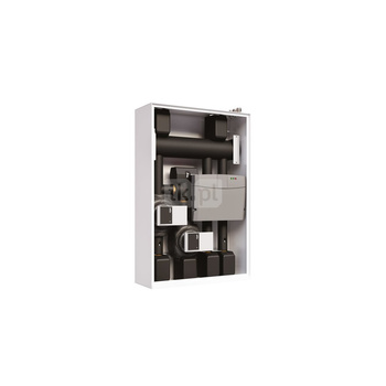 Zewnętrzny moduł hydrauliczny z możliwością pracy w trybie chłodzenia - 1 strefa gorąca, 1 strefa chłodna (podłogowa) z wbudowanymi 2 pompami modulowanymi, zaworem mieszającym z siłownikiem oraz układem sterowania do połączenia z pompą ciepła